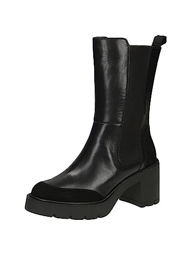 CAPRICE Damen Stiefeletten mit Absatz Airmotion aus Leder Blockabsatz Weite G, Schwarz (Black Comb I), EU im Sale